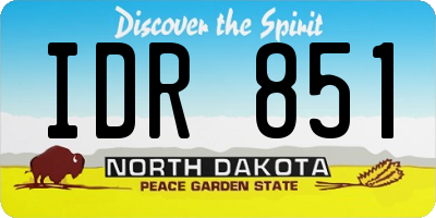 ND license plate IDR851
