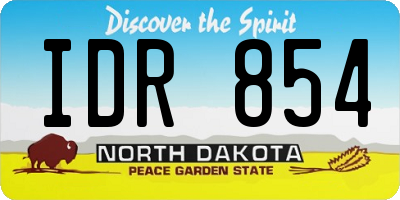 ND license plate IDR854