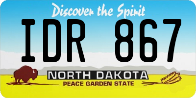 ND license plate IDR867