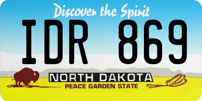 ND license plate IDR869