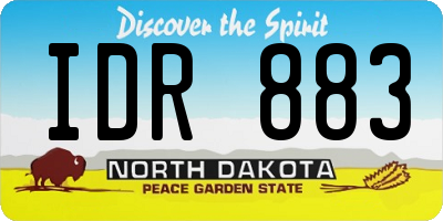 ND license plate IDR883