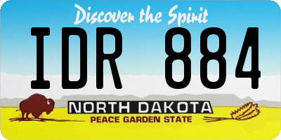 ND license plate IDR884