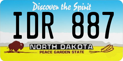 ND license plate IDR887