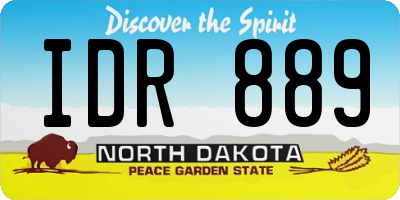 ND license plate IDR889