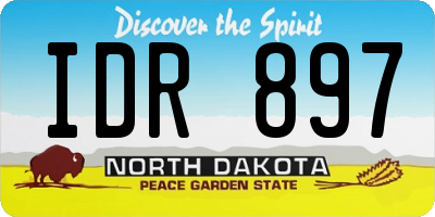 ND license plate IDR897