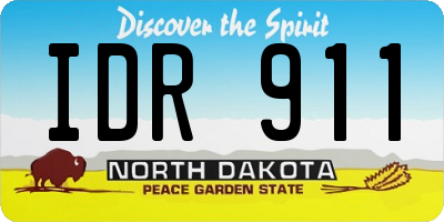 ND license plate IDR911