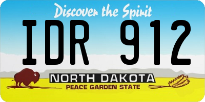 ND license plate IDR912