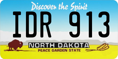 ND license plate IDR913