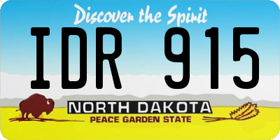 ND license plate IDR915