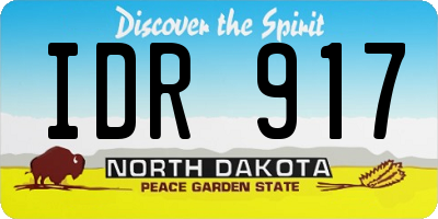 ND license plate IDR917