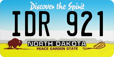 ND license plate IDR921