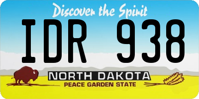 ND license plate IDR938