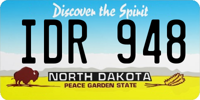ND license plate IDR948