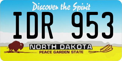 ND license plate IDR953