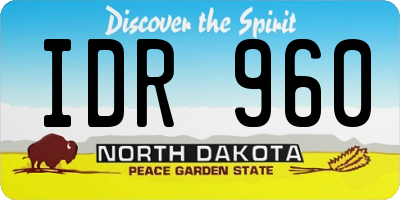 ND license plate IDR960