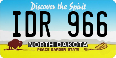 ND license plate IDR966
