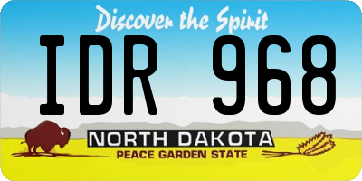 ND license plate IDR968