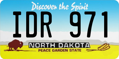 ND license plate IDR971