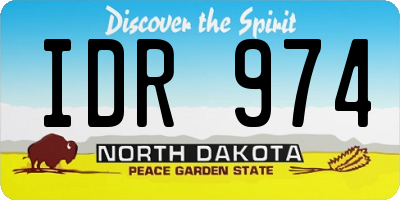 ND license plate IDR974