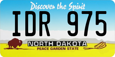 ND license plate IDR975