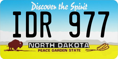 ND license plate IDR977