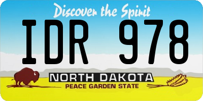 ND license plate IDR978