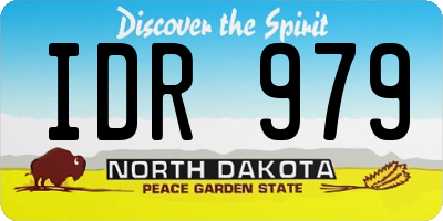 ND license plate IDR979