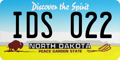 ND license plate IDS022