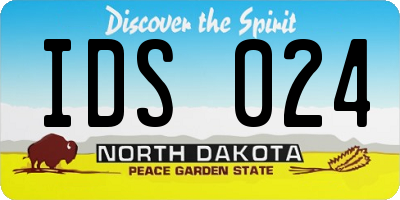 ND license plate IDS024