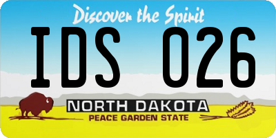 ND license plate IDS026