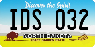 ND license plate IDS032