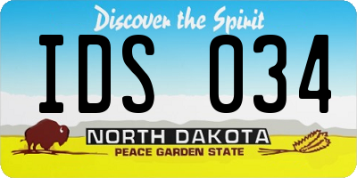 ND license plate IDS034
