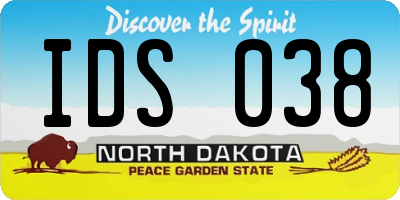 ND license plate IDS038