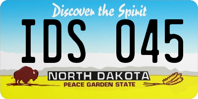 ND license plate IDS045
