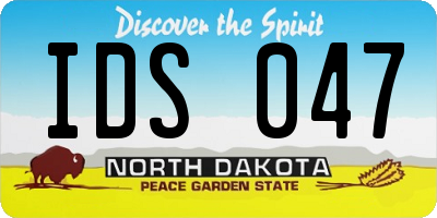 ND license plate IDS047