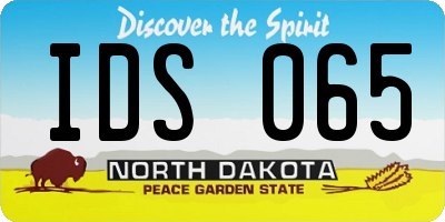 ND license plate IDS065