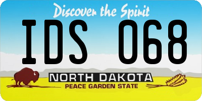 ND license plate IDS068