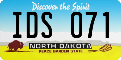 ND license plate IDS071