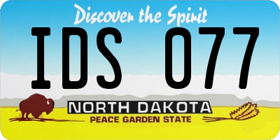 ND license plate IDS077