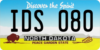 ND license plate IDS080