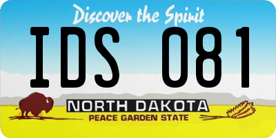 ND license plate IDS081