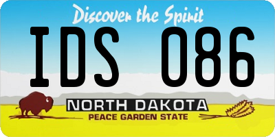 ND license plate IDS086