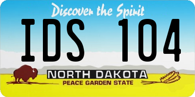 ND license plate IDS104