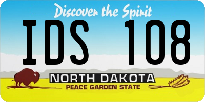 ND license plate IDS108