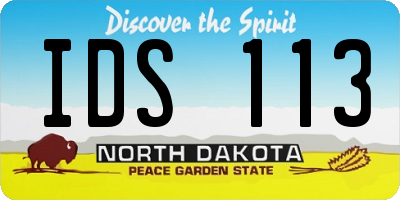 ND license plate IDS113