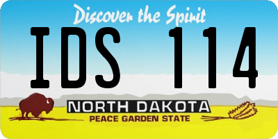 ND license plate IDS114