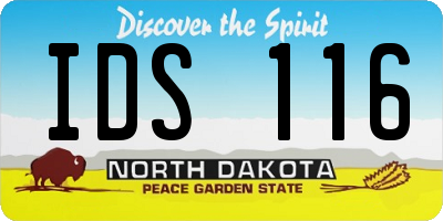 ND license plate IDS116