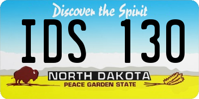ND license plate IDS130
