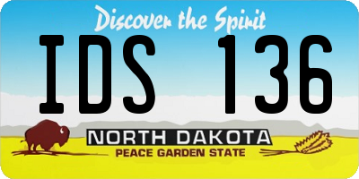 ND license plate IDS136