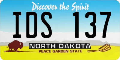 ND license plate IDS137